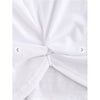 Zaful- Twisted Short Sleeve Crop Tee - White
