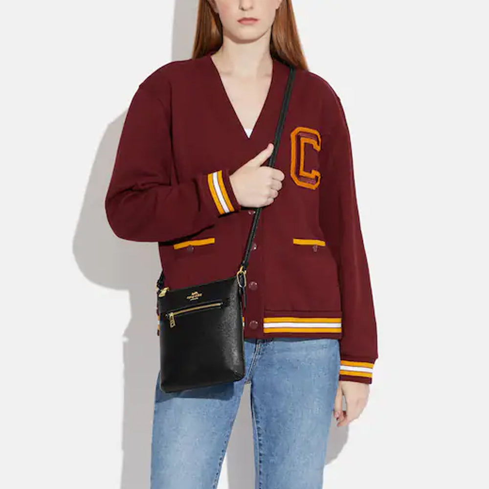 Coach- Mini Rowan File Bag - Gold/Black