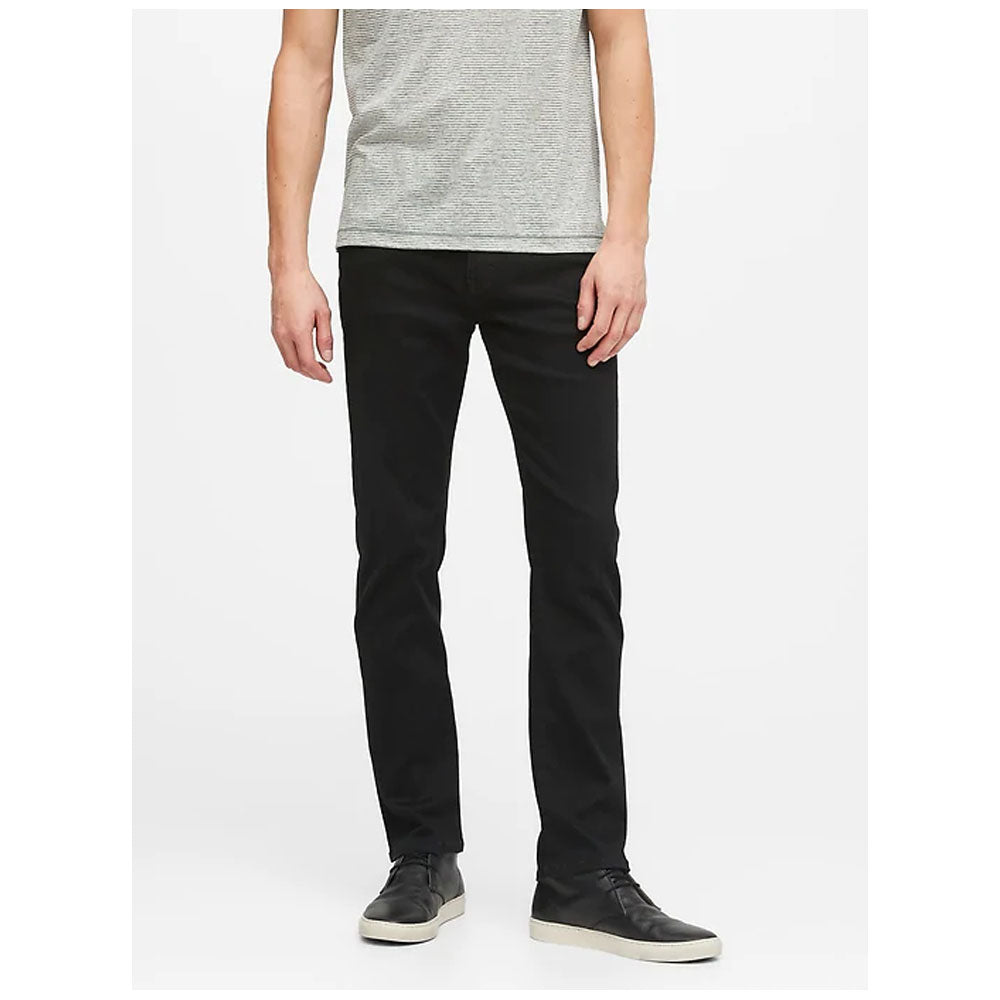 Banana Republic- True Black Slim LUXE Traveler Black Jean