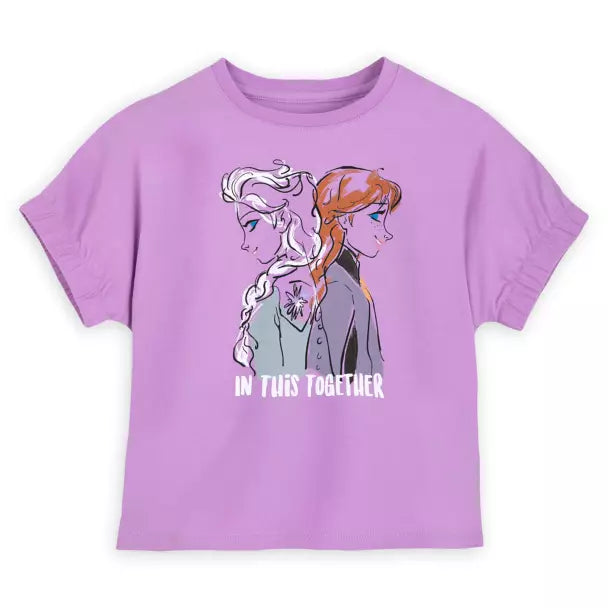 Disney Store- Anna and Elsa Fashion T-Shirt for Girls – Frozen