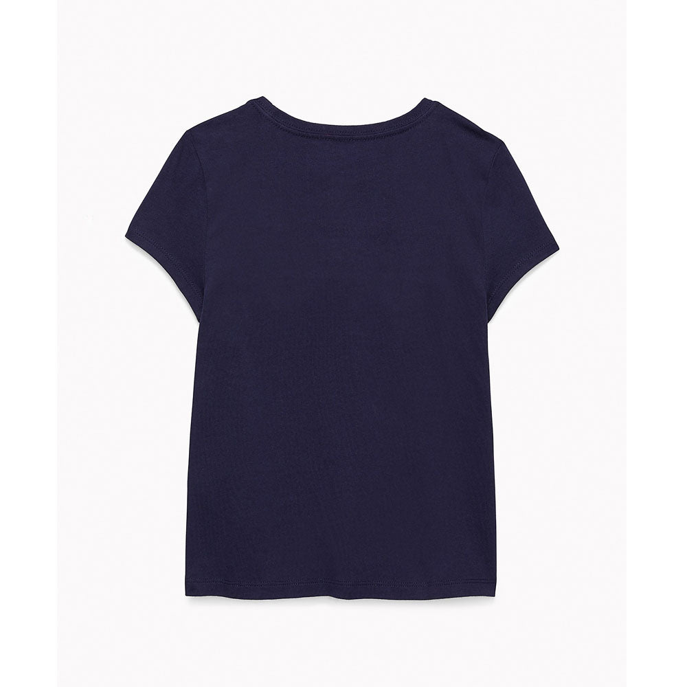 Tommy Hilfiger- Classic White/ Multi TH Kids Colorblock T-Shirt For Girl