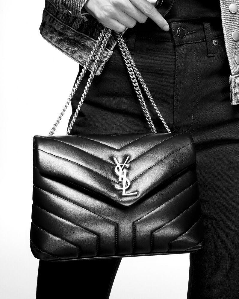 Yves Saint Laurent- LOULOU SMALL CHAIN BAG IN MATELASSÉ "Y" LEATHER