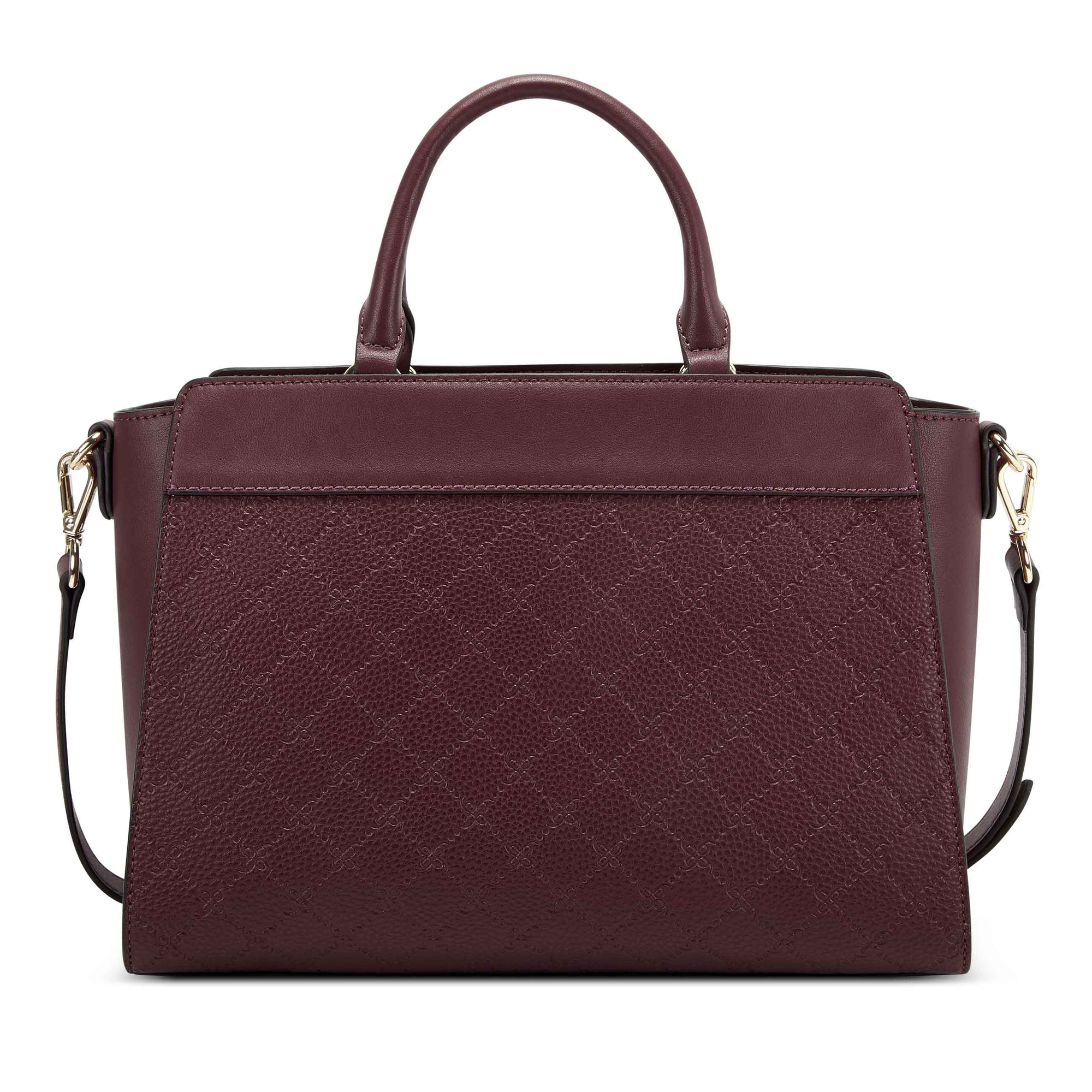 Ninewest- Juliette Jet Set Satchel (Boysenberry Logo)