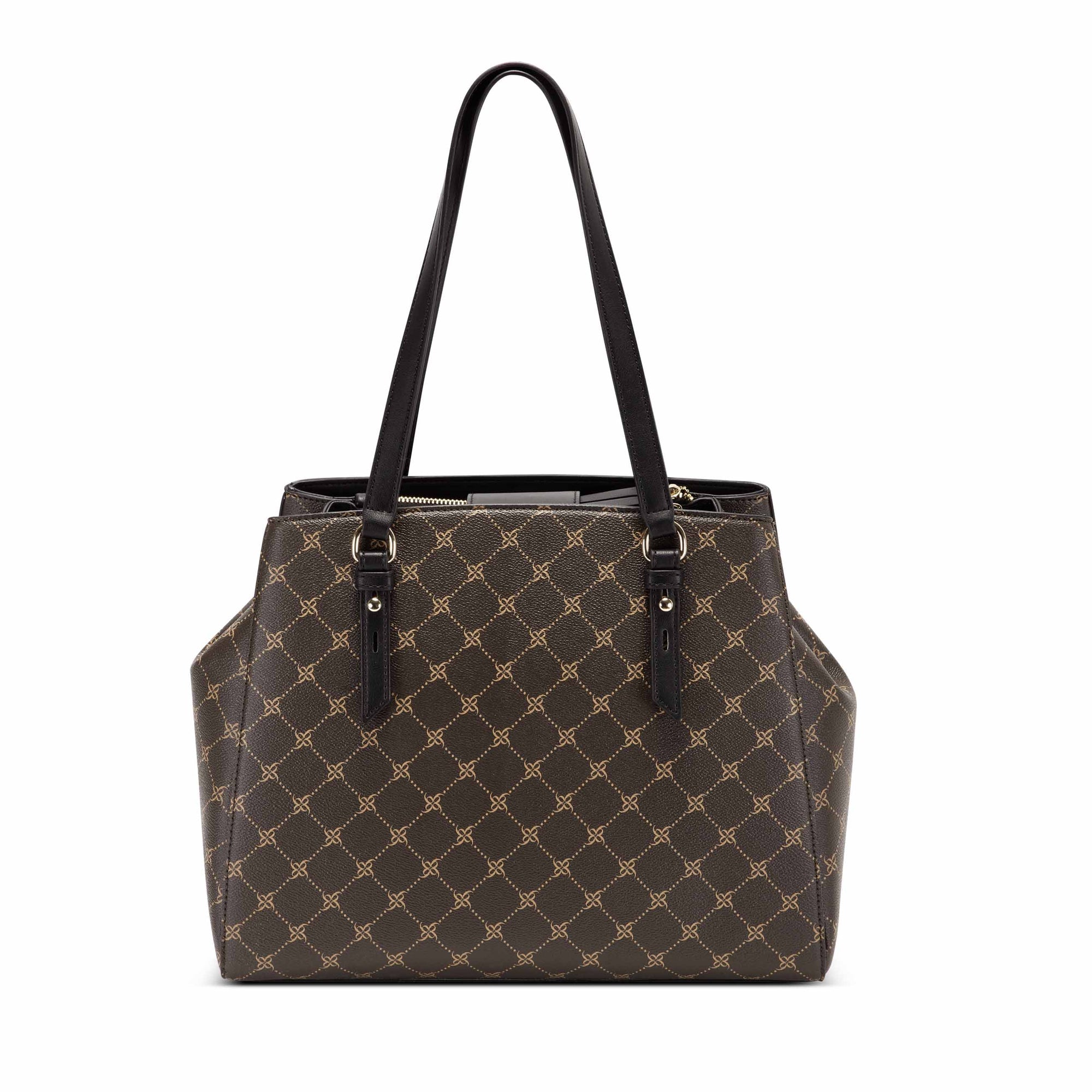 Ninewest- Tansy Multi Compartment Carryall (Dk Brown Logo)