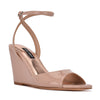 Ninewest- Nevr Ankle Strap Wedge Sandals (BARELY NUDE)
