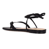 Ninewest- News Ankle Wrap Flat Sandals (Black)