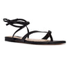 Ninewest- News Ankle Wrap Flat Sandals (Black)
