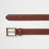 River Island-Brown leather gold buckle belt