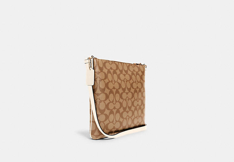Coach- Rowan File Bag In Signature Canvas (Gold/KHAKI/CHALK)