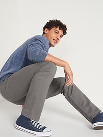 Old Navy- Wow Straight Five-Pocket Pants for Men (Gray Stone)