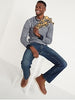 Old Navy- Boot-Cut Built-In Flex Jeans for Men (Dark Wash)