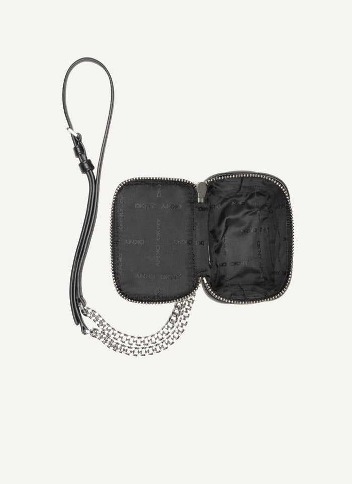 DKNY- Seva Mini Box Crossbody - Black/Silver