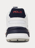 Polo Ralph Lauren- Jogger Leather & Mesh Sneaker (White/Newport Navy/ Red)