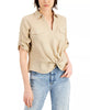 Macy's- Women's Linen Twist-Hem Blouse, Created for Macy's