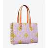 Tory Burch- Small T Monogram Contrast Embossed Tote (Lavender Cloud / New Ivory)