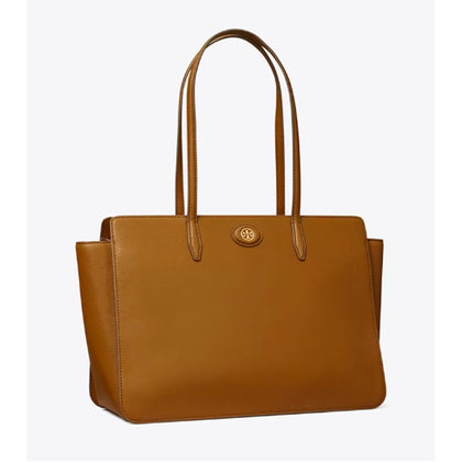 Tory Burch- Robinson Pebbled Tote (Bistro Brown)