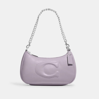 Coach- Teri Shoulder Bag With Signature Quilting (Silver/Mist)