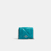 Coach- Mini Wallet On A Chain With Puffy Diamond Quilting (Silver/Teal)