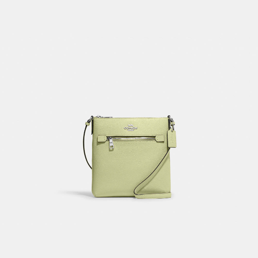 Coach- Mini Rowan File Bag (Silver/Pale Lime)
