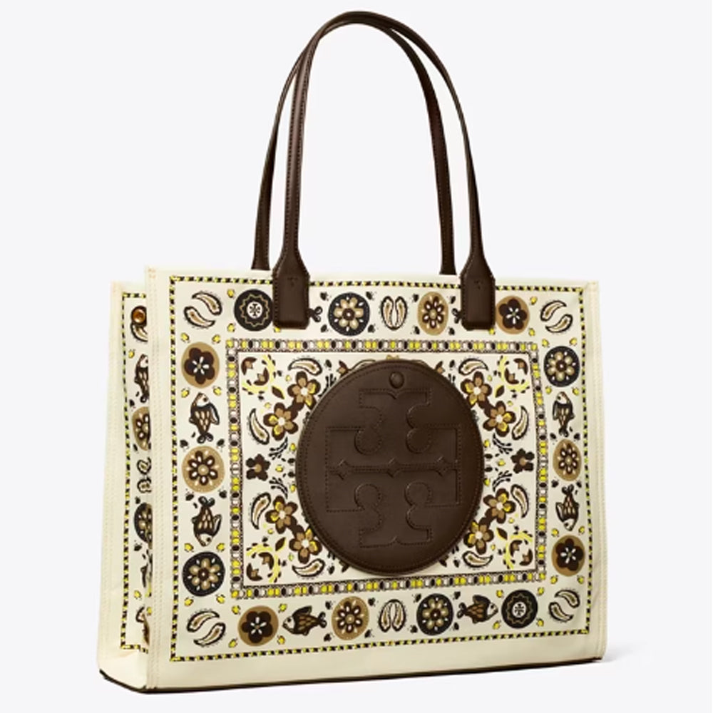 Tory Burch- Ella Printed Tote (New Ivory Pisces Dream) – Amreki