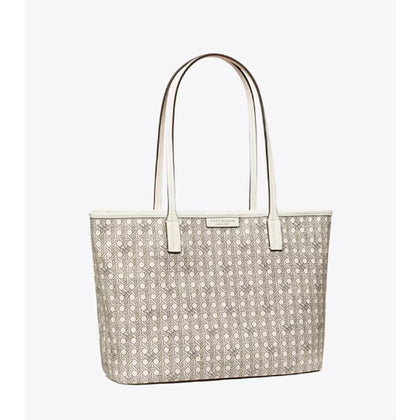 Tory Burch- Small Ever-Ready Zip Tote (New Ivory)