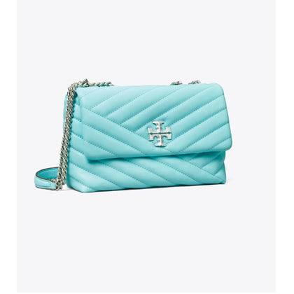 Tory Burch- Small Kira Chevron Convertible Shoulder Bag (Light Celeste)