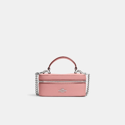 Coach- Train Case Crossbody (Silver/Light Pink)