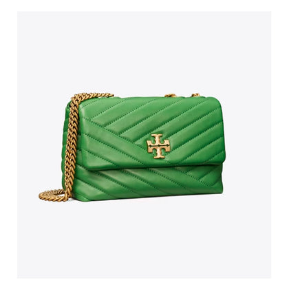 Tory Burch- Small Kira Chevron Convertible Shoulder Bag (Basil)