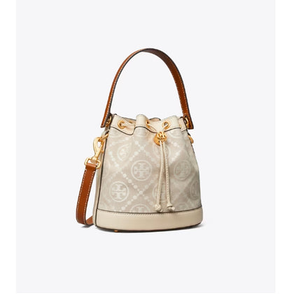 Tory Burch- T Monogram Bucket Bag (Ivory)