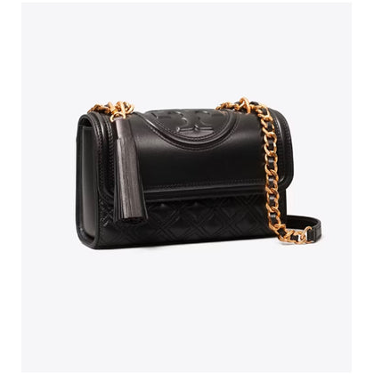 Tory Burch- Small Fleming Convertible Shoulder Bag (Black)