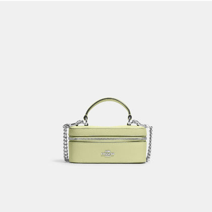 Coach- Train Case Crossbody (Silver/Pale Lime)