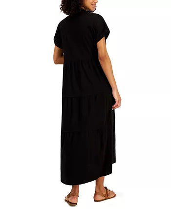 Macy's- Women's Cotton Midi Tiered Dress