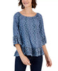 Macy's- Petite Sunshine Floral On/Off the Shoulder Top, Created for Macy's