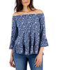 Macy's- Petite Sunshine Floral On/Off the Shoulder Top, Created for Macy's