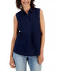 Macy's- Women's Linen Blend Sleeveless Popover Top, Created for Macy's