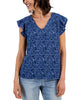 Macy's- Women's Cotton Gauze Printed Flutter-Sleeve Top, Created for Macy's