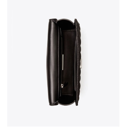 Tory Burch- Small Fleming Convertible Shoulder Bag (Black / Silver)