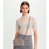 Tory Burch- Small Kira Chevron Camera Bag (Gray Heron)