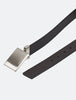 Calvin Klein- Saffiano Reversible Plaque Buckle Belt