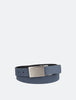 Calvin Klein- Saffiano Reversible Plaque Buckle Belt