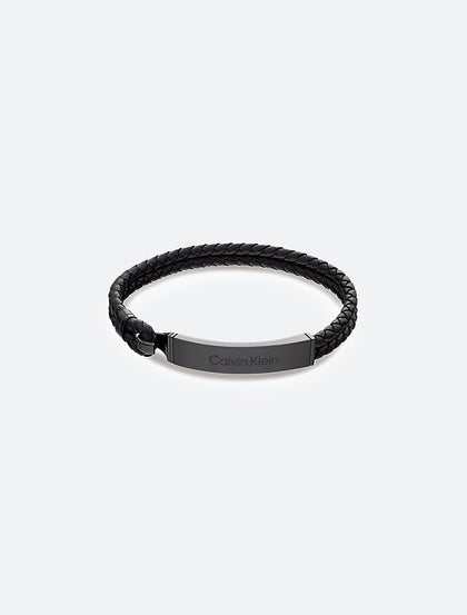 Calvin Klein- CK Logo Braided Bracelet - Black