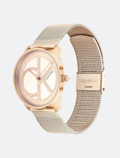 Calvin Klein- CK Mesh Bracelet 35mm Watch - Carnation Gold