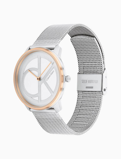 Calvin Klein- CK Mesh Bracelet 35mm Watch - Two Tone