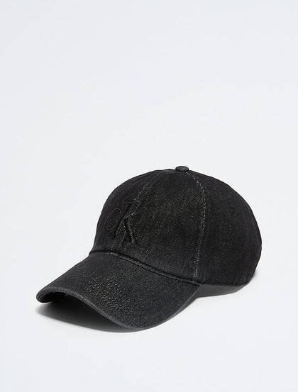 Calvin Klein- Denim Monogram Logo Cap - Black Beauty