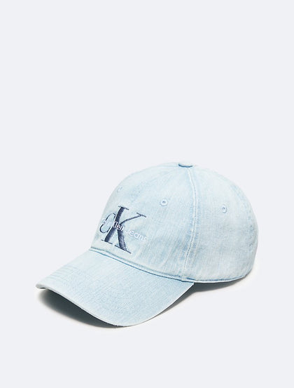 Calvin Klein- Denim Monogram Logo Cap - Light Washed Denim