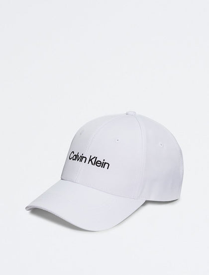 Calvin Klein- Recycled Polyester Logo Embroidery Baseball Cap - Bright White