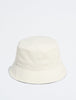 Calvin Klein- Embroidered Monogram Logo Twill Bucket Hat - Bone White