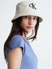 Calvin Klein- Embroidered Monogram Logo Twill Bucket Hat - Bone White