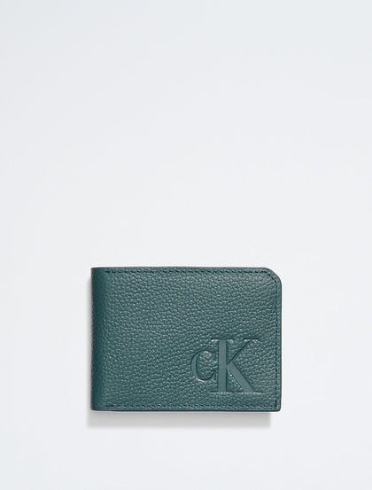 Calvin Klein- Pebble Leather Slim Bifold Wallet - Ponderosa Pine