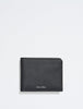 Calvin Klein- Saffiano Leather Coin Pouch Bifold Wallet - Black Beauty